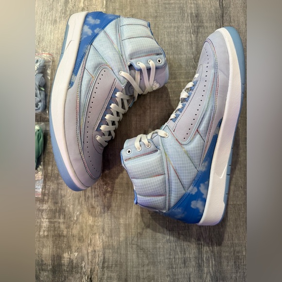 Jordan High-Top Sneakers - Light Blue and Gray - Picture 5 of 9